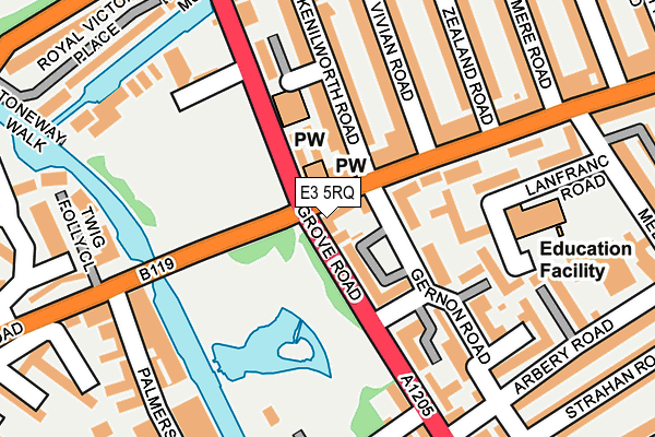 E3 5RQ map - OS OpenMap – Local (Ordnance Survey)