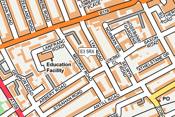 E3 5RX map - OS OpenMap – Local (Ordnance Survey)