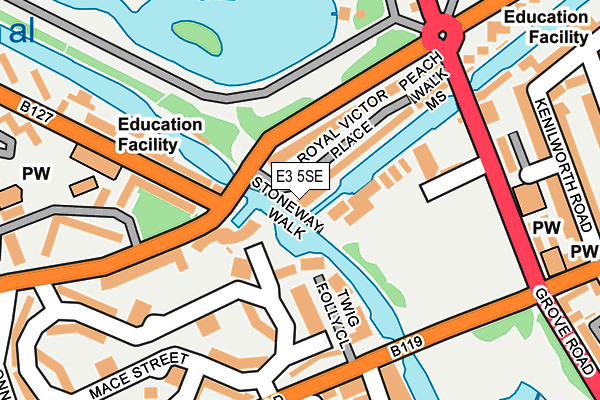 E3 5SE map - OS OpenMap – Local (Ordnance Survey)