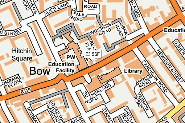 E3 5SF map - OS OpenMap – Local (Ordnance Survey)