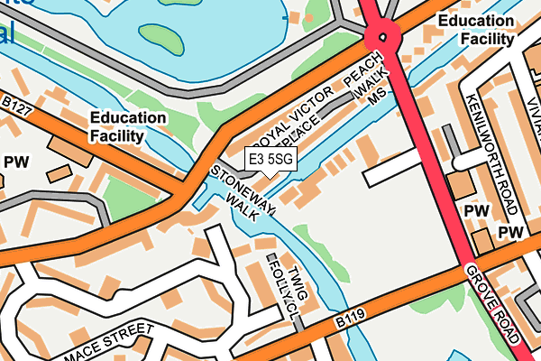 E3 5SG map - OS OpenMap – Local (Ordnance Survey)