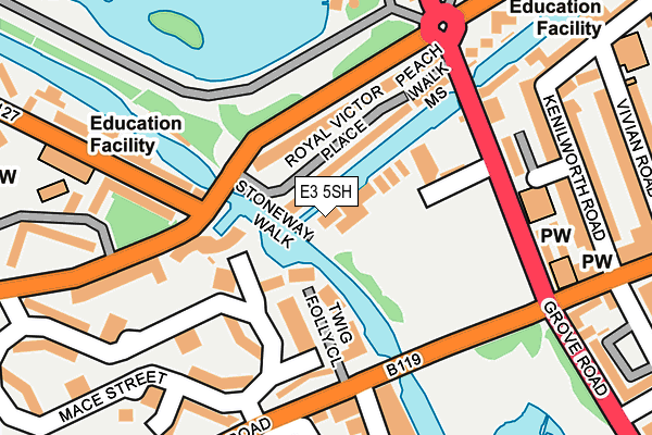 E3 5SH map - OS OpenMap – Local (Ordnance Survey)