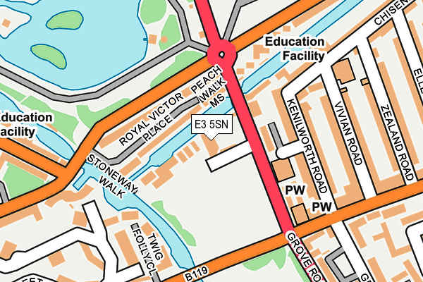 E3 5SN map - OS OpenMap – Local (Ordnance Survey)