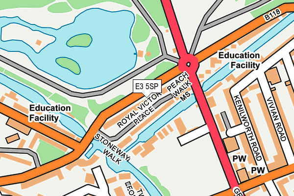 E3 5SP map - OS OpenMap – Local (Ordnance Survey)