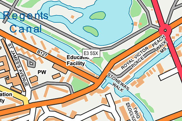 E3 5SX map - OS OpenMap – Local (Ordnance Survey)