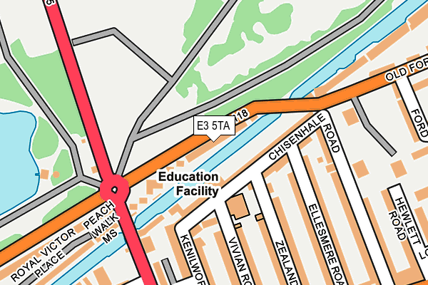 E3 5TA map - OS OpenMap – Local (Ordnance Survey)