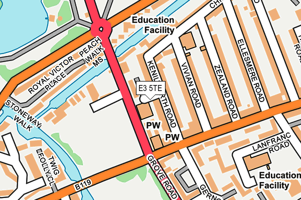 E3 5TE map - OS OpenMap – Local (Ordnance Survey)