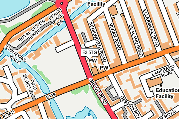 E3 5TG map - OS OpenMap – Local (Ordnance Survey)