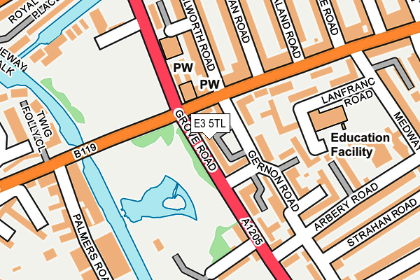 E3 5TL map - OS OpenMap – Local (Ordnance Survey)