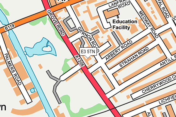 E3 5TN map - OS OpenMap – Local (Ordnance Survey)