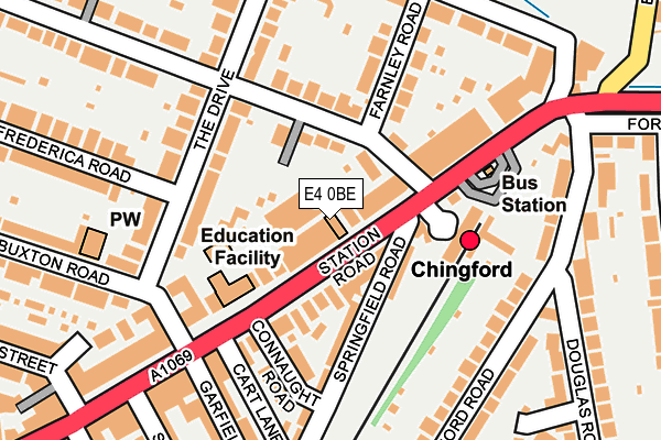 E4 0BE map - OS OpenMap – Local (Ordnance Survey)