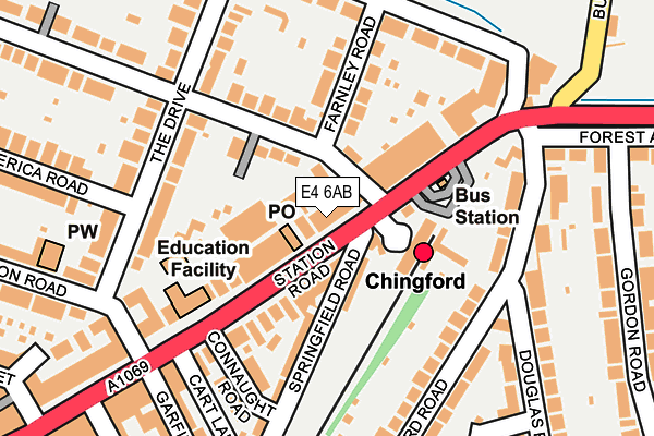 E4 6AB map - OS OpenMap – Local (Ordnance Survey)
