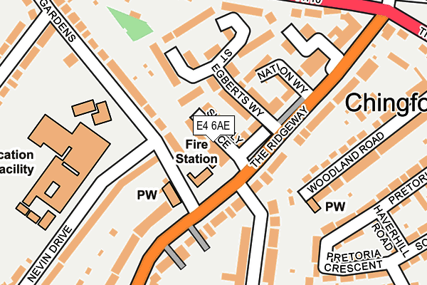 E4 6AE map - OS OpenMap – Local (Ordnance Survey)