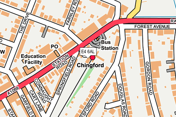 E4 6AL map - OS OpenMap – Local (Ordnance Survey)