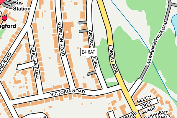 E4 6AT map - OS OpenMap – Local (Ordnance Survey)