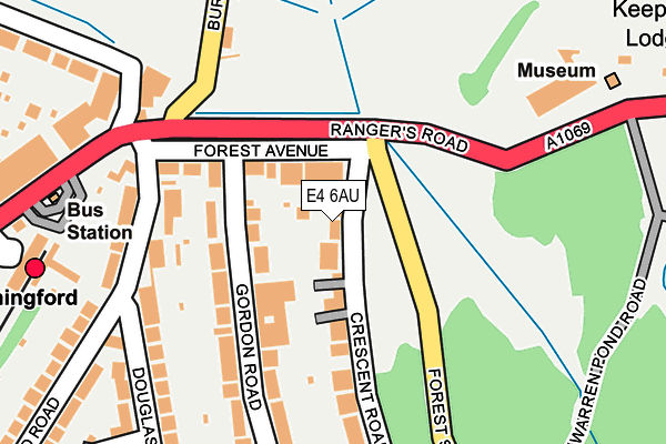 E4 6AU map - OS OpenMap – Local (Ordnance Survey)