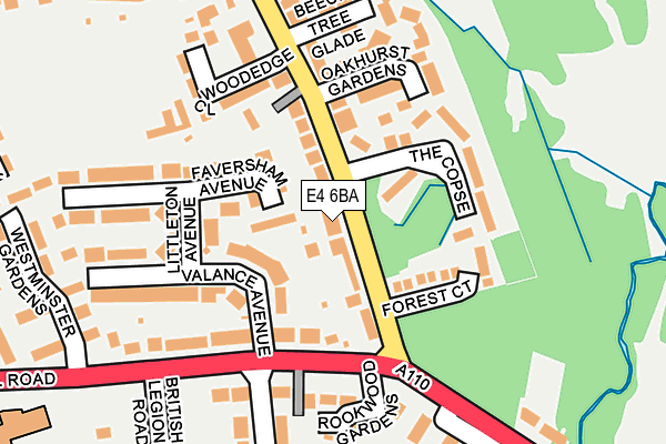 E4 6BA map - OS OpenMap – Local (Ordnance Survey)