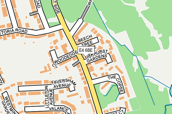 E4 6BE map - OS OpenMap – Local (Ordnance Survey)