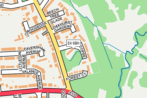 E4 6BH map - OS OpenMap – Local (Ordnance Survey)