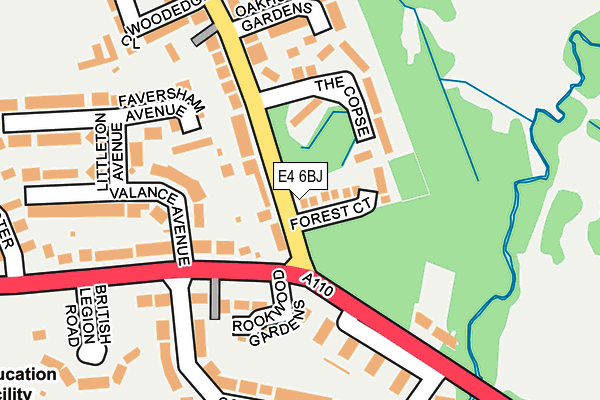 E4 6BJ map - OS OpenMap – Local (Ordnance Survey)