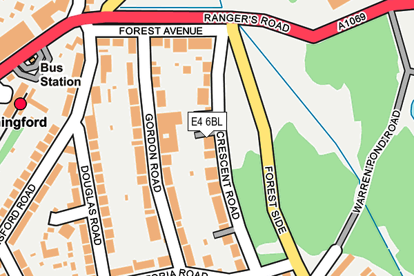 E4 6BL map - OS OpenMap – Local (Ordnance Survey)