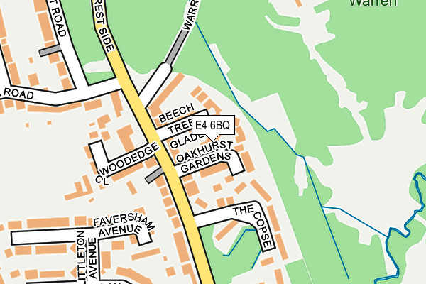 E4 6BQ map - OS OpenMap – Local (Ordnance Survey)