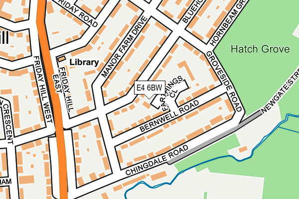 E4 6BW map - OS OpenMap – Local (Ordnance Survey)