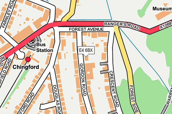 E4 6BX map - OS OpenMap – Local (Ordnance Survey)