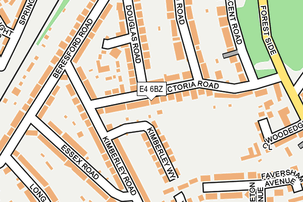 E4 6BZ map - OS OpenMap – Local (Ordnance Survey)