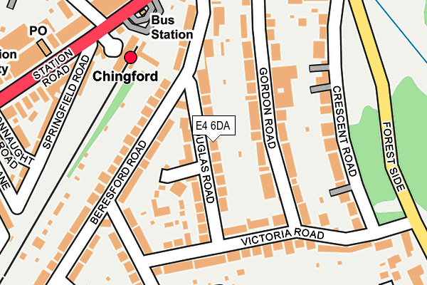 E4 6DA map - OS OpenMap – Local (Ordnance Survey)