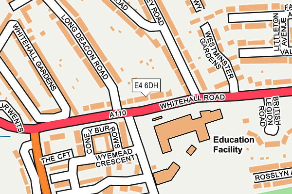 E4 6DH map - OS OpenMap – Local (Ordnance Survey)