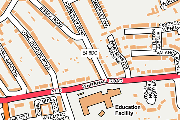 E4 6DQ map - OS OpenMap – Local (Ordnance Survey)