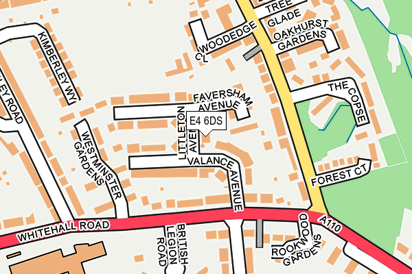 E4 6DS map - OS OpenMap – Local (Ordnance Survey)