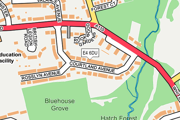 E4 6DU map - OS OpenMap – Local (Ordnance Survey)