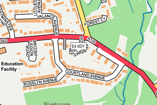 E4 6DY map - OS OpenMap – Local (Ordnance Survey)