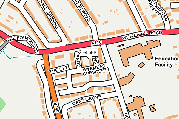 E4 6EB map - OS OpenMap – Local (Ordnance Survey)