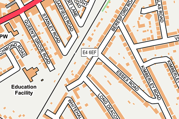 E4 6EF map - OS OpenMap – Local (Ordnance Survey)