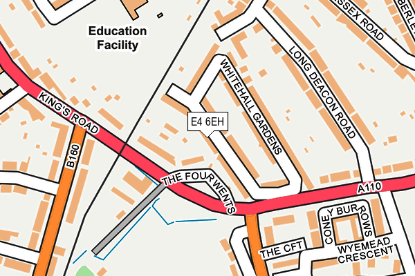 E4 6EH map - OS OpenMap – Local (Ordnance Survey)