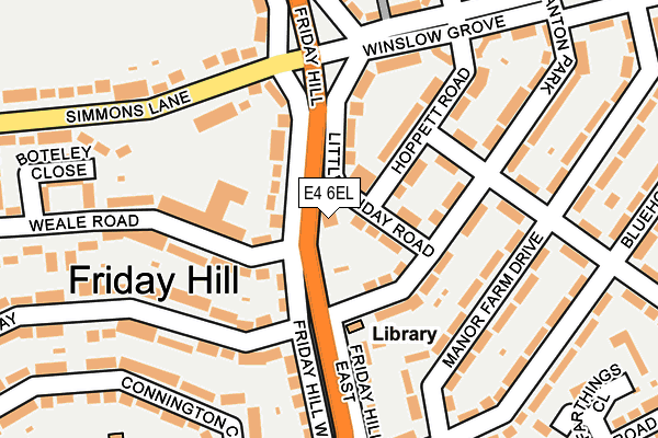 E4 6EL map - OS OpenMap – Local (Ordnance Survey)