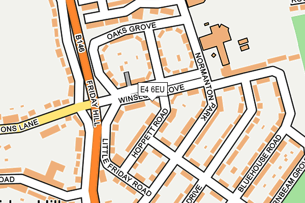 E4 6EU map - OS OpenMap – Local (Ordnance Survey)