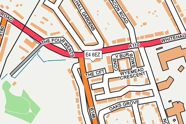 E4 6EZ map - OS OpenMap – Local (Ordnance Survey)
