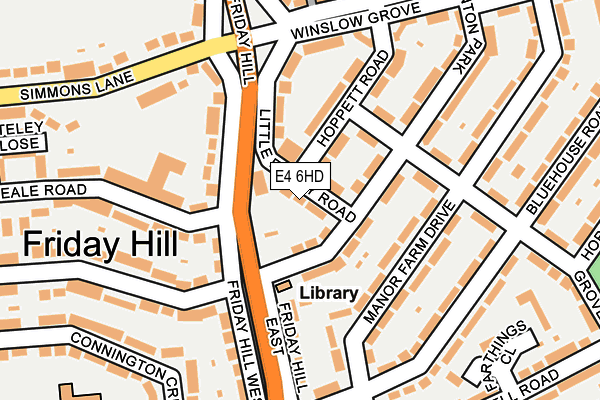 E4 6HD map - OS OpenMap – Local (Ordnance Survey)