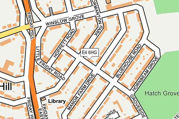 E4 6HG map - OS OpenMap – Local (Ordnance Survey)