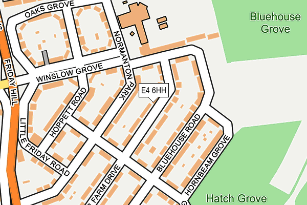 E4 6HH map - OS OpenMap – Local (Ordnance Survey)