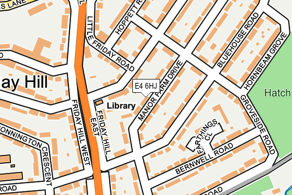 E4 6HJ map - OS OpenMap – Local (Ordnance Survey)