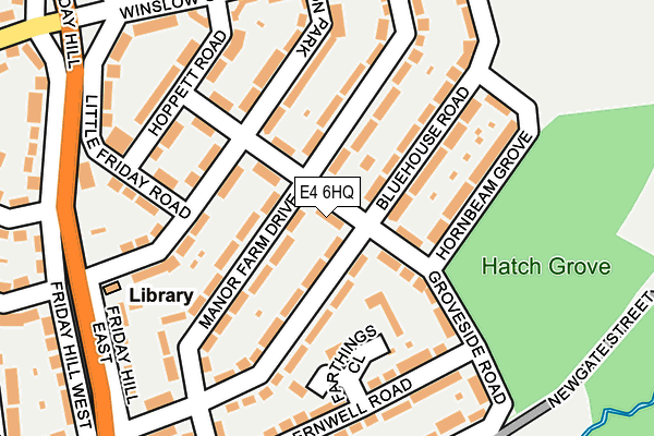 E4 6HQ map - OS OpenMap – Local (Ordnance Survey)