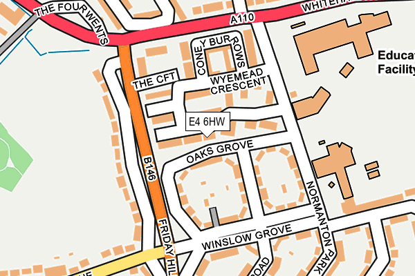 E4 6HW map - OS OpenMap – Local (Ordnance Survey)