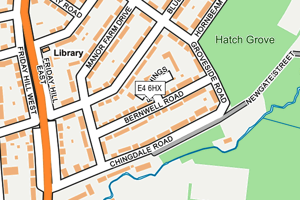 E4 6HX map - OS OpenMap – Local (Ordnance Survey)