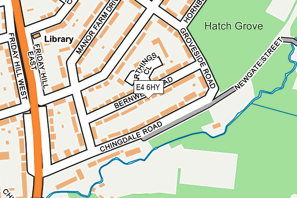 E4 6HY map - OS OpenMap – Local (Ordnance Survey)