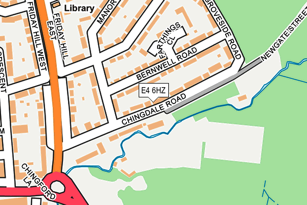 E4 6HZ map - OS OpenMap – Local (Ordnance Survey)